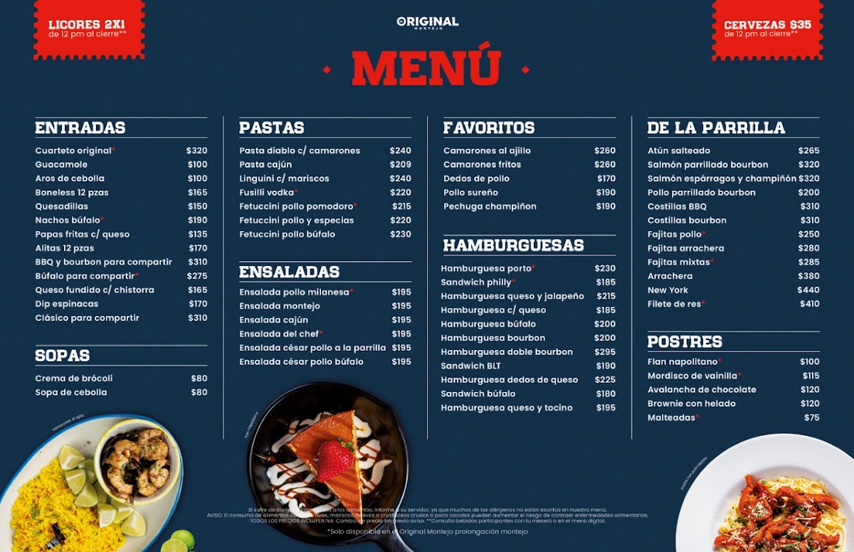 El Original Montejo Menu - Image 1